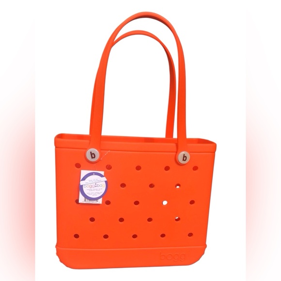 NWT Medium Bogg Bag/Tote Bag - Orange You Glad With Removable Zipped Pouch - Picture 1 of 5